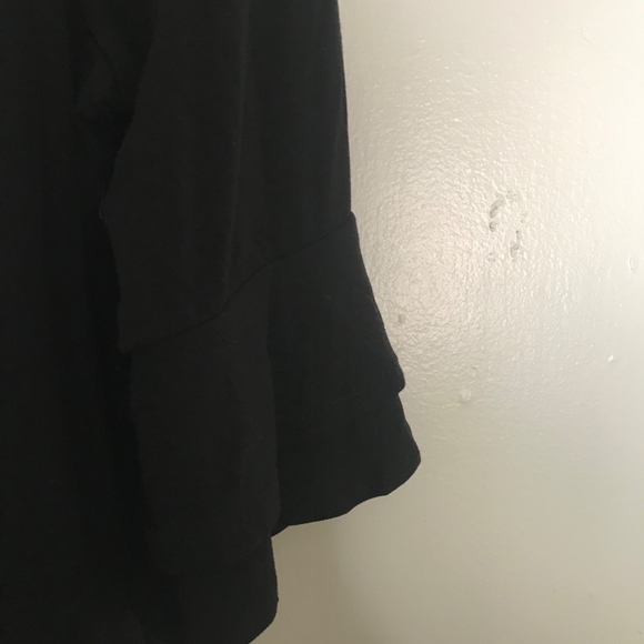 Off-Shoulder Knit Blouse Ruffle Sleeve Tunic Top - Picture 3 of 3